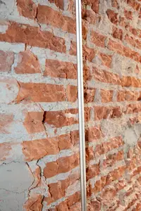 Mauer mit Ziegel ohne verspachtelung